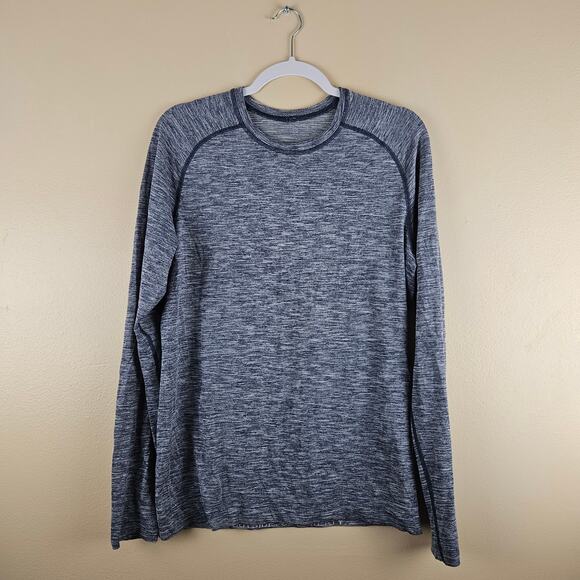 lululemon athletica Tops - Lululemon Metal Vent Tech Shirt Blue Stretch Performance Long Sleeve Medium